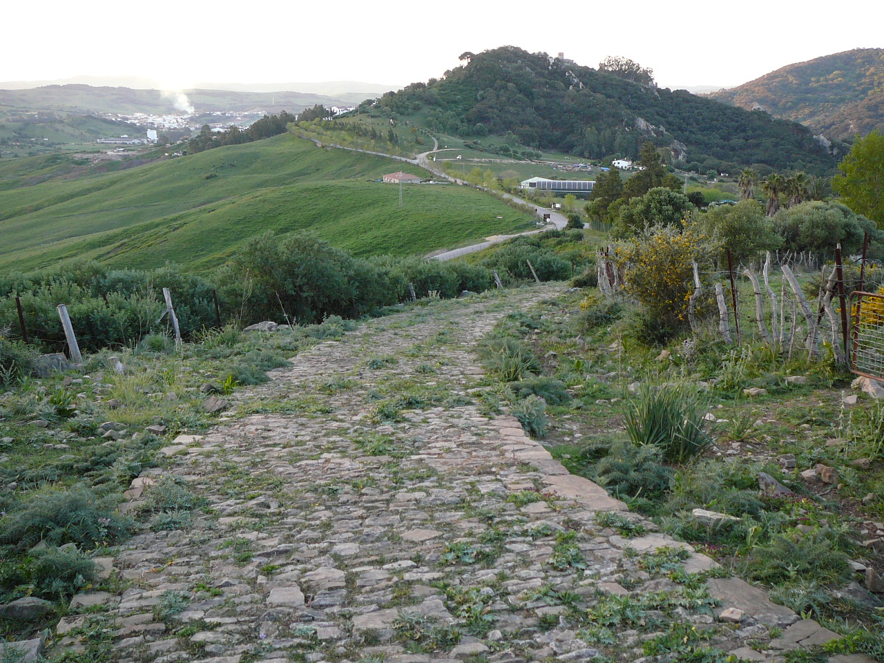 Jimena de la Frontera - Peñón del Berrueco(province de Cádix) Au loin Jimena de la Frontera 